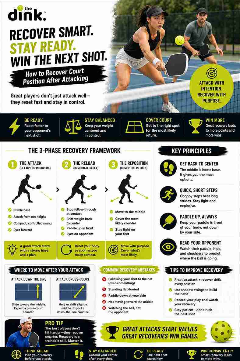 How to Recover Court Position After Attacking in Pickleball
