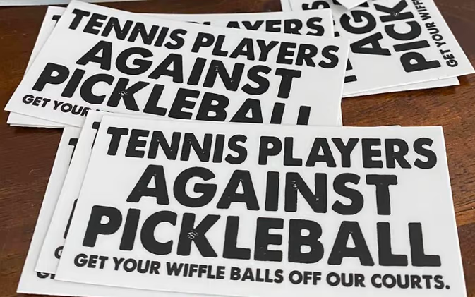                                         "Get your wiffle balls off our courts" – Newsletter
                                    