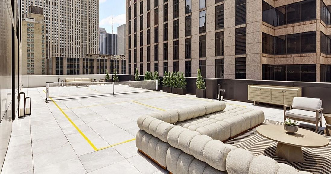 
                                        A $28mil unit in Midtown, Manhattan has its own pickleball court on an outdoor terrace.
                                    