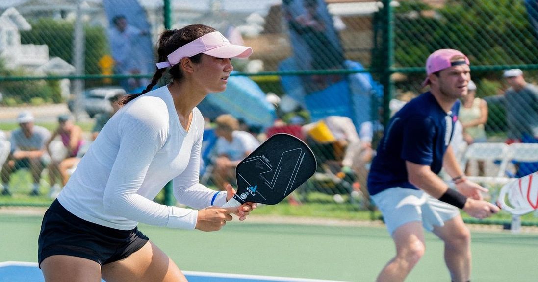 
                                        Fight the flinch and stand like this at the kitchen line in pickleball.
                                    