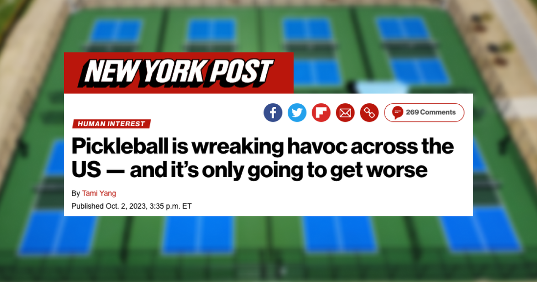 
                                        New York Post Headline "Pickleball is wreaking havoc across the US — and it's only going to get worse"
                                    