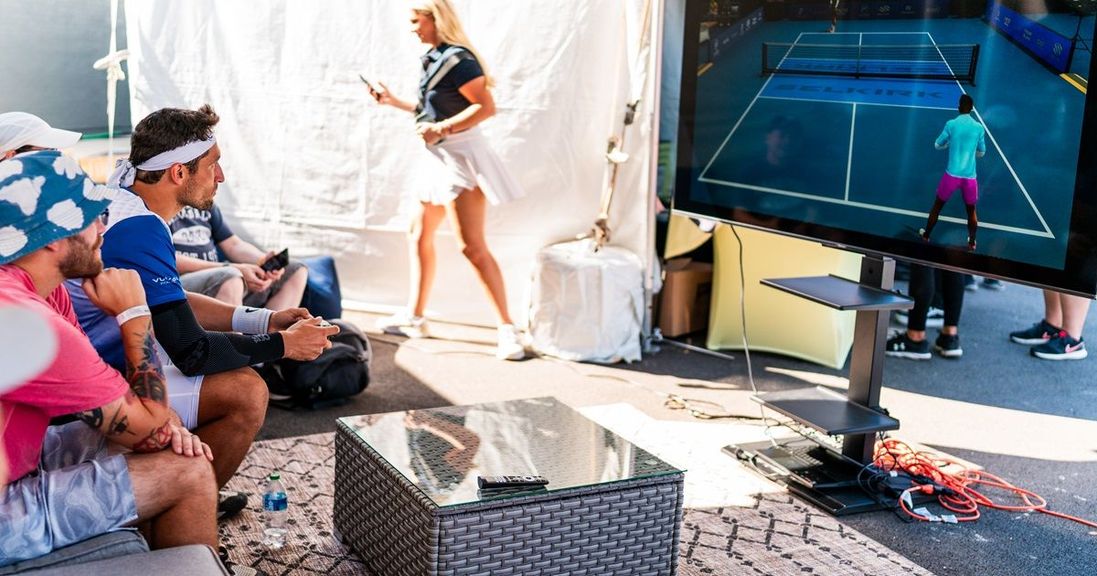 
                                        Jay Devillier plays against himself in a prototype of the upcoming PPA Tour pickleball video game.
                                    