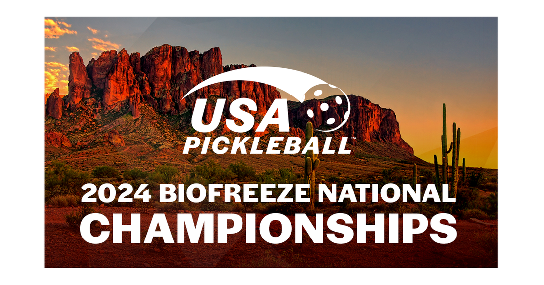 
                                        Mesa, Arizona graphic, reads: USA Pickleball 2024 National Championships.
                                    