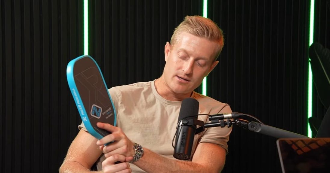 
                                        Pro pickleball player Riley New examines his unique "pancake" grip.
                                    