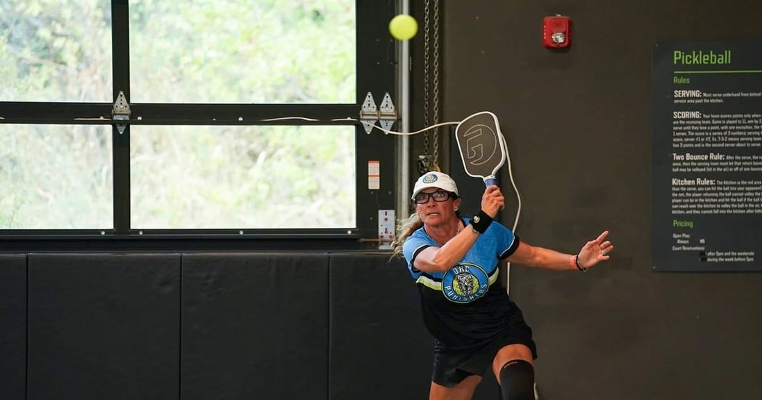 
                                        Still from a National Pickleball League match.
                                    