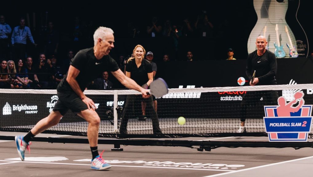                                         Tennis Legends Trade Their Rackets For Paddles at Pickleball Slam 2 – News
                                    