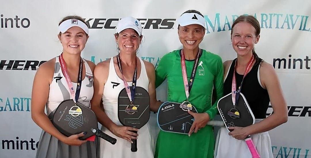 
                                        Anna Leigh Waters, Leigh Waters, US Open Pickleball Championships, Allison Harris, Simone Jardim
                                    