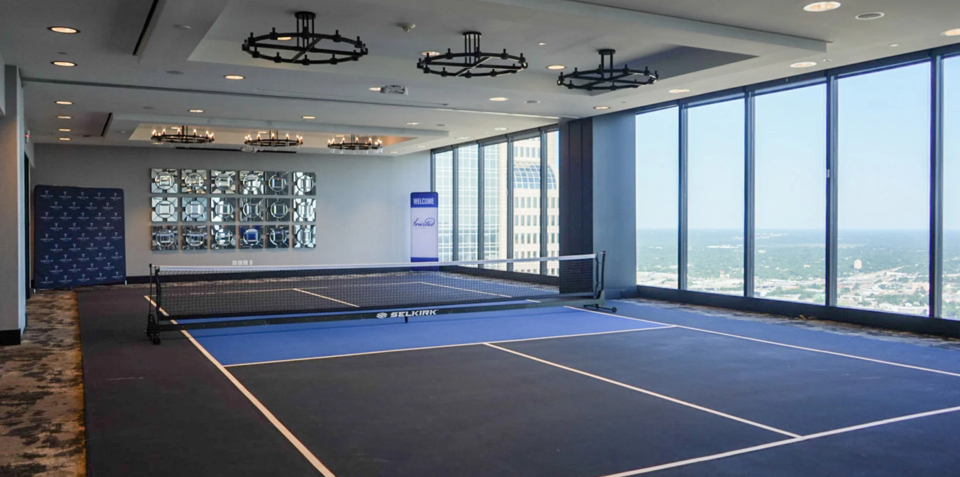 
                                        Pickleball in the sky, Dallas, Pickleball, Invited
                                    