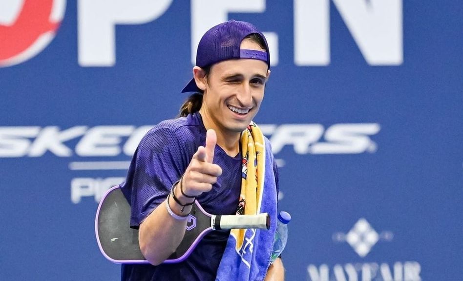 
                                        Max Manthou, Purple Jesus, English Open, Pickleball, International Pickleball
                                    