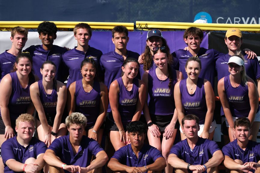 
                                        JMU Pickleball Team at a DUPR Collegiate Pickleball Event
                                    