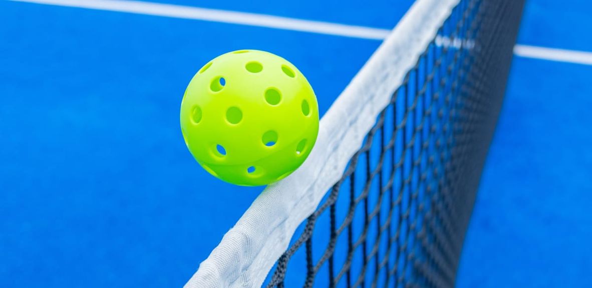 
                                        Pickleball Tipping Over the Pickleball Net
                                    