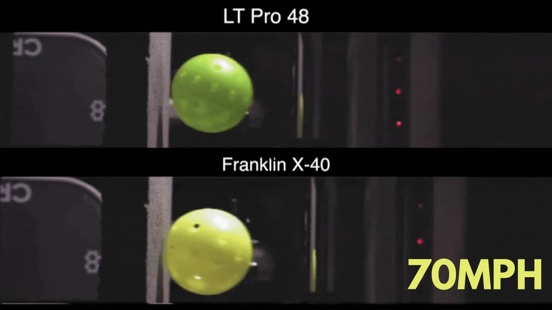 Comparing Life Time and Franklin Pickleballs in Slow Motion