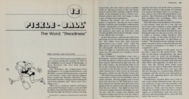 Niche Sports Book from the 70s Predicts Pickleball's Growth