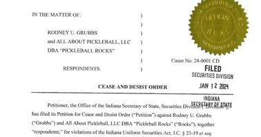 Cease and Desist Order Issued Against 'Fraudulent' Pickleball Company