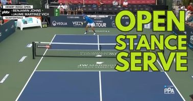 Adopting the Open Stance Pickleball Serve