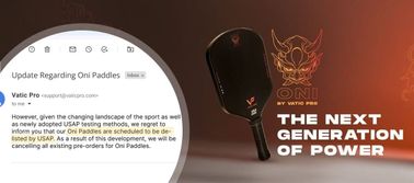 Vatic Pro Oni the Latest Paddle Delisted by USA Pickleball