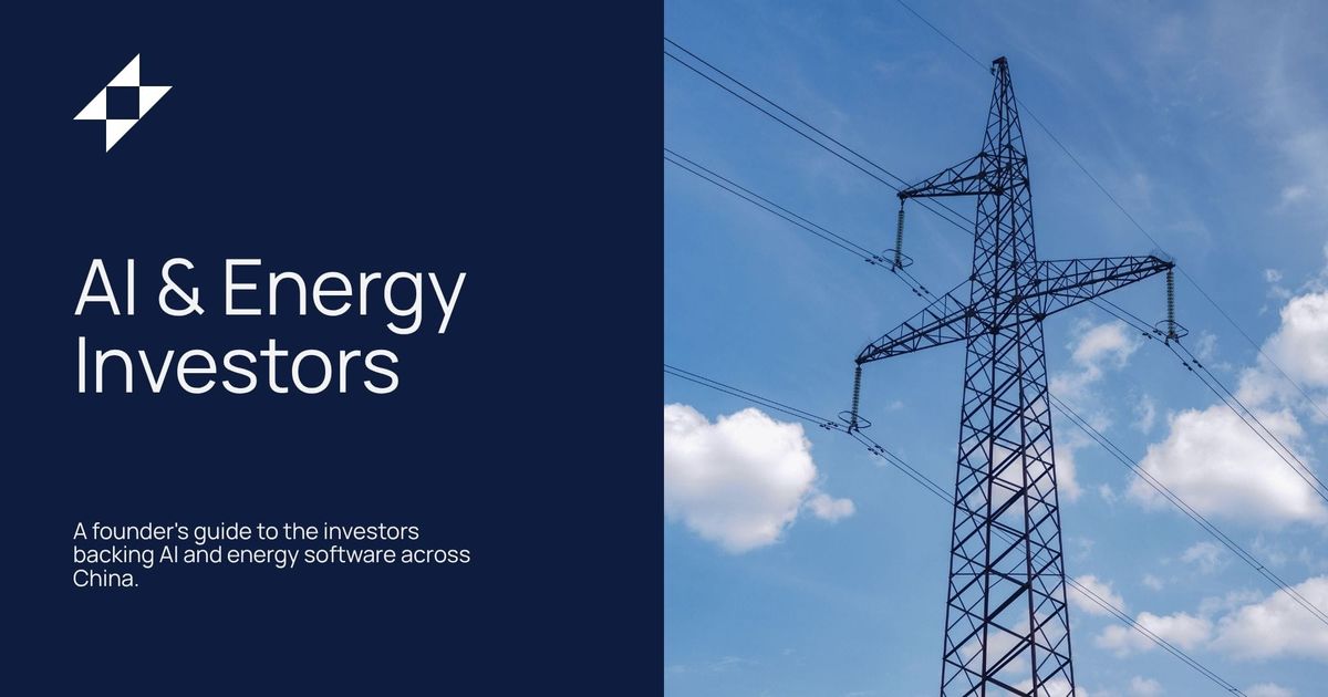 AI & Energy Software Investors in China: A Founder's Guide