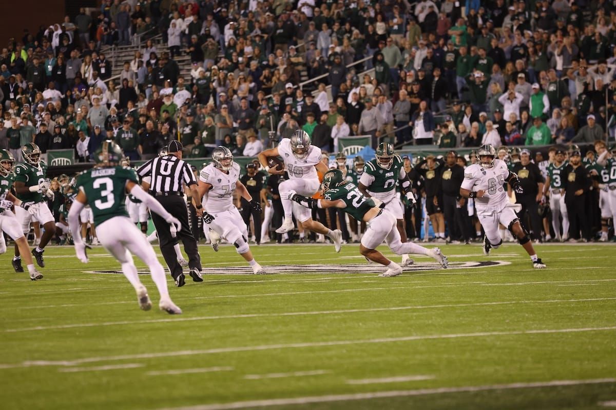 Eastern Michigan, QB Brogan McCaughey come up few yards short in 24-20 loss at Ohio