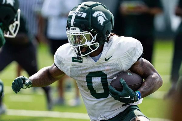 Looking like MSU’s offensive engine, Cam Edwards battled early wear and tear vs. Toledo