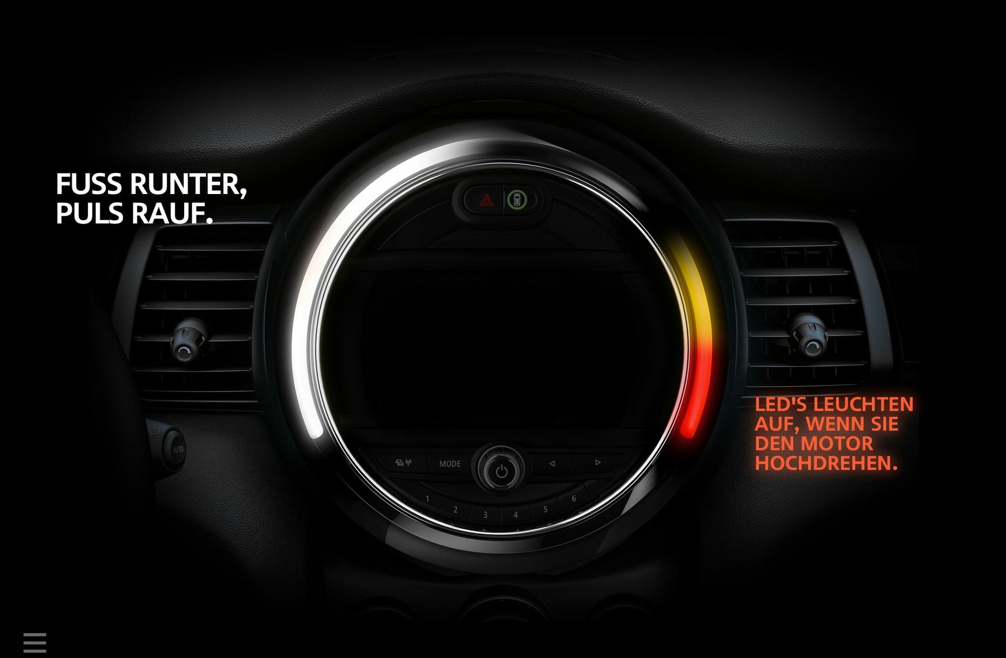 mini-motor Wenn der Motor hoch dreht, leuchten die LED's auf.