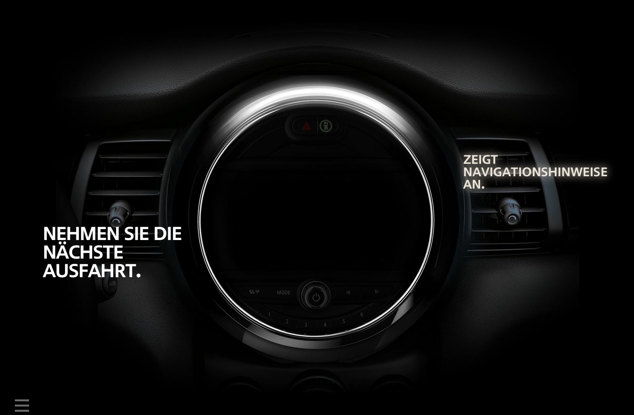mini-navigationshinweis Ein Navigationshinweis kommt.