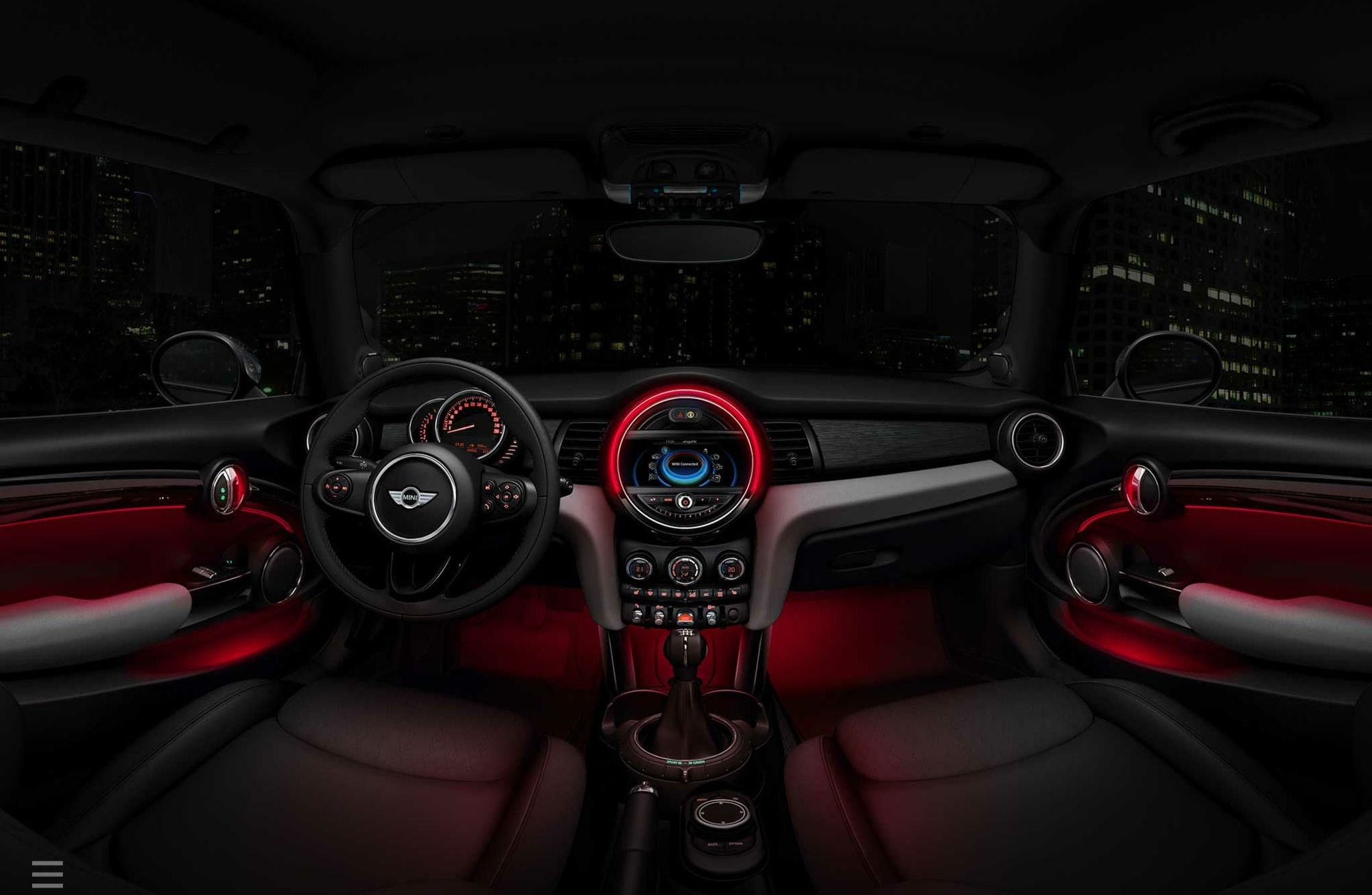 mini-red Rotes Cockpit.