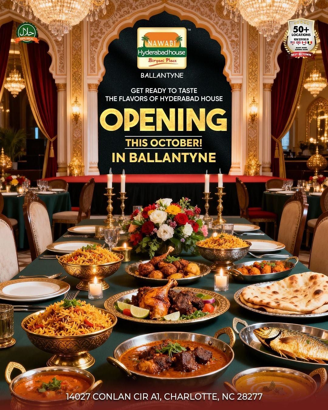 Hyderabad House Opening in Charlotte’s Ballantyne Area