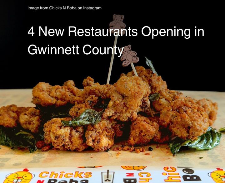 4 New Gwinnett County Restaurants Coming Soon