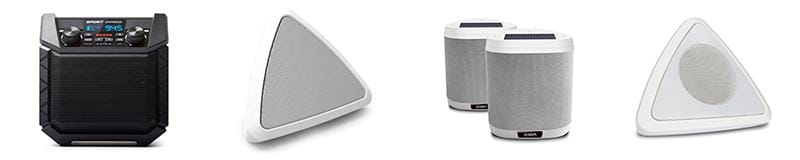 Official ION Audio recall identification photos: Sport Express, Cornerstone, Keystone and Cornerstone Glow speakers