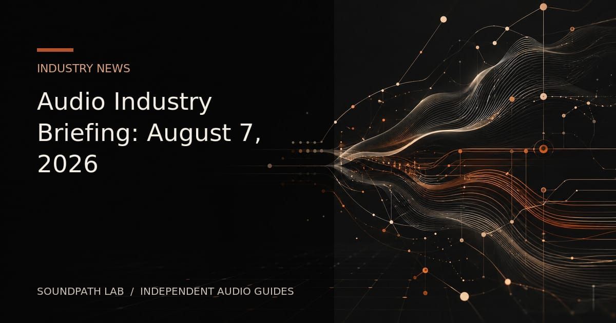 SoundPath Lab audio industry briefing cover for August 7, 2026