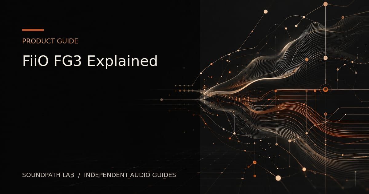 SoundPath Lab product guide cover for the FiiO FG3 gaming headset