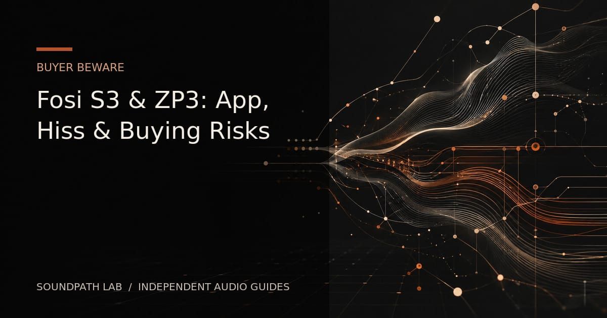 SoundPath Lab cover for Fosi Audio S3 and ZP3 app, hiss and buying risks