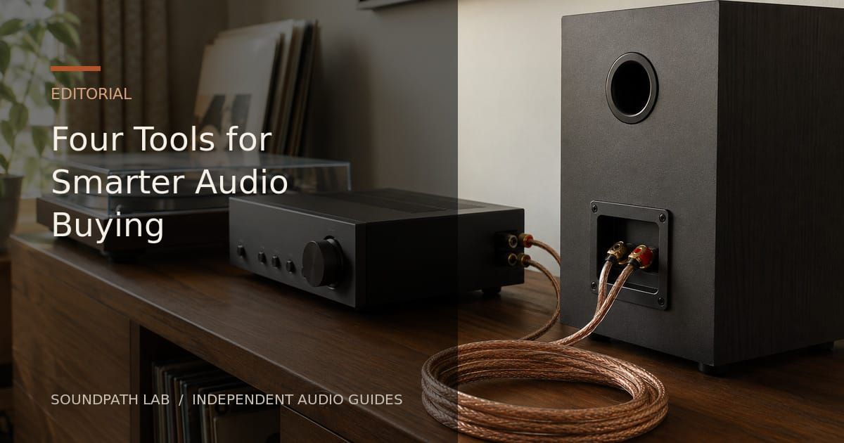SoundPath Lab cover for four tools that support smarter audio buying decisions