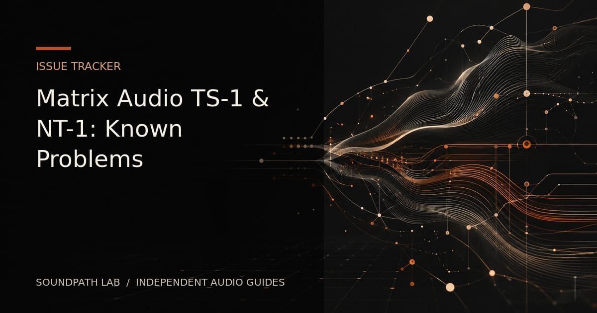 SoundPath Lab cover for Matrix Audio TS-1 and NT-1 known problems
