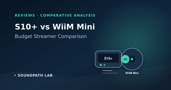 Arylic S10+ and WiiM Mini budget network streamers compared by connections and system fit
