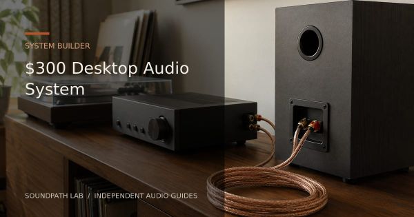 SoundPath Lab cover for a practical 300 dollar desktop audio system
