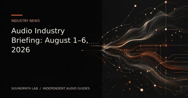 SoundPath Lab audio industry briefing cover for August 1 to 6, 2026