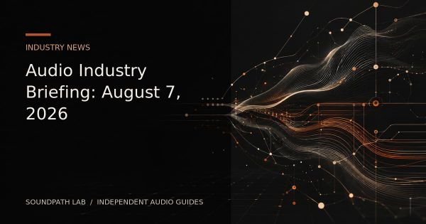 SoundPath Lab audio industry briefing cover for August 7, 2026