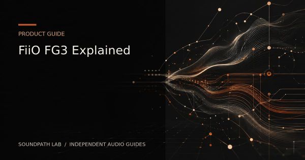 SoundPath Lab product guide cover for the FiiO FG3 gaming headset
