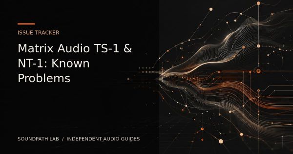 SoundPath Lab cover for Matrix Audio TS-1 and NT-1 known problems