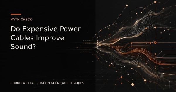 SoundPath Lab cover asking whether expensive power cables improve sound