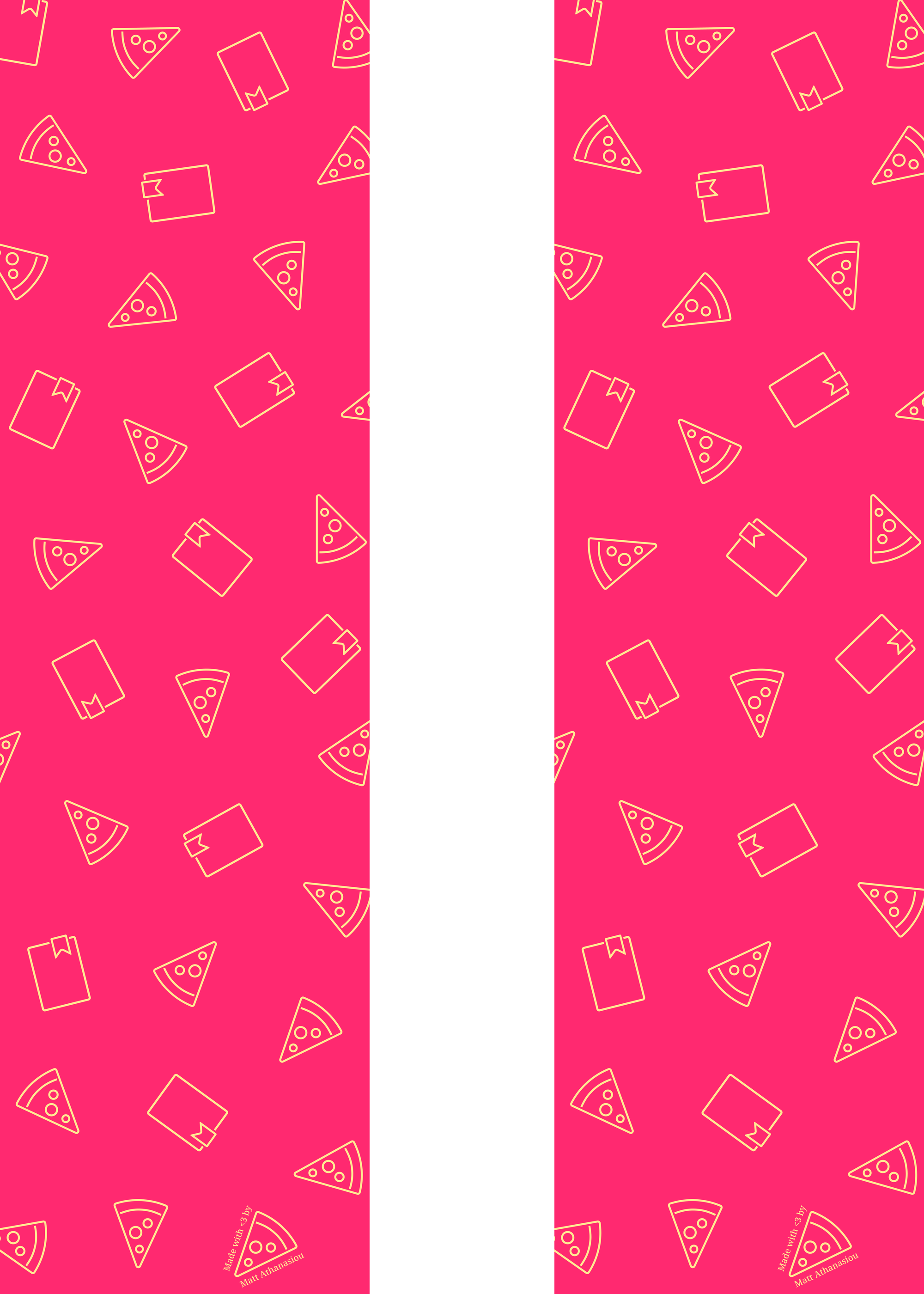 Two front sides of bookmark.