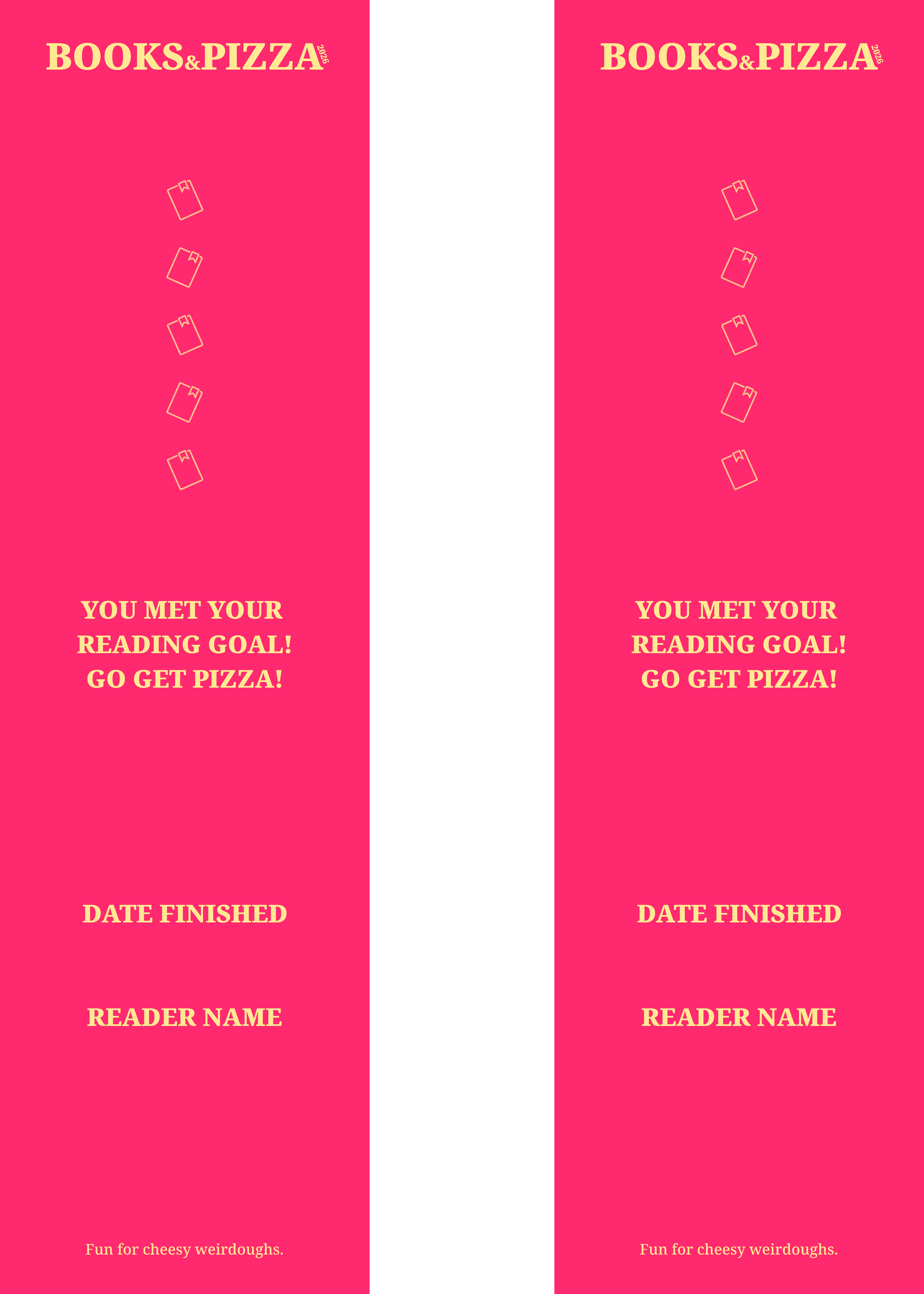 Two front sides of bookmark.