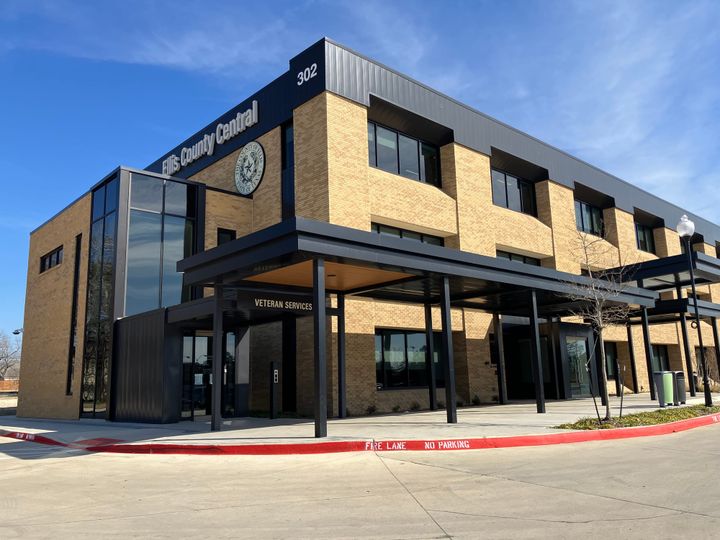 The front facade of Ellis County Central, located at 302 N. Monroe St., in downtown Waxahachie.