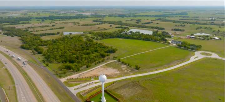 Aerial photo of the planned project.