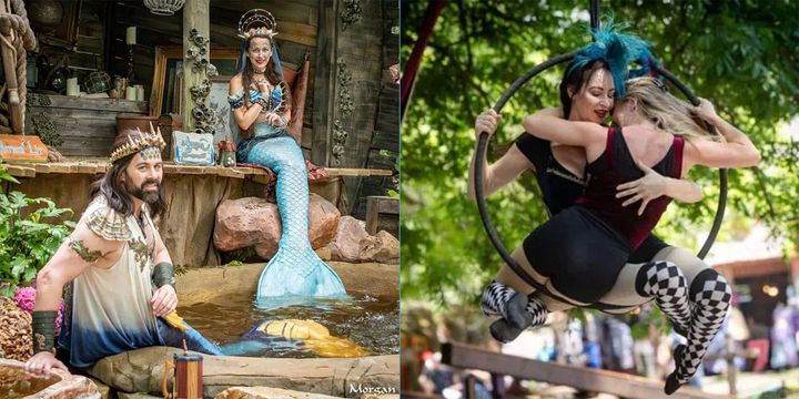 Scarborough Renaissance Festival performers in action.