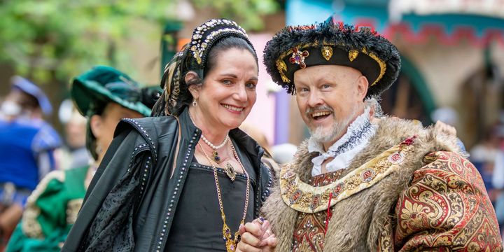 Photo of the king and queen at Scarborough Renaissance Festival in Waxahachie.