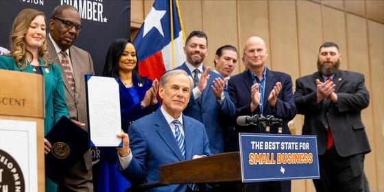 A photo of a bill signing ceremony.