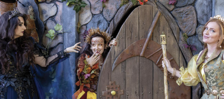 Three actors at Scarborough's Hollow Fal Fantasy Festival.