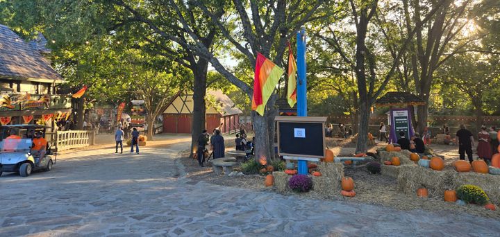 Photo of a fall festival scene.